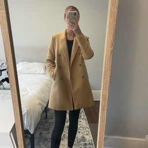 ZARA Camel Coat in Size S